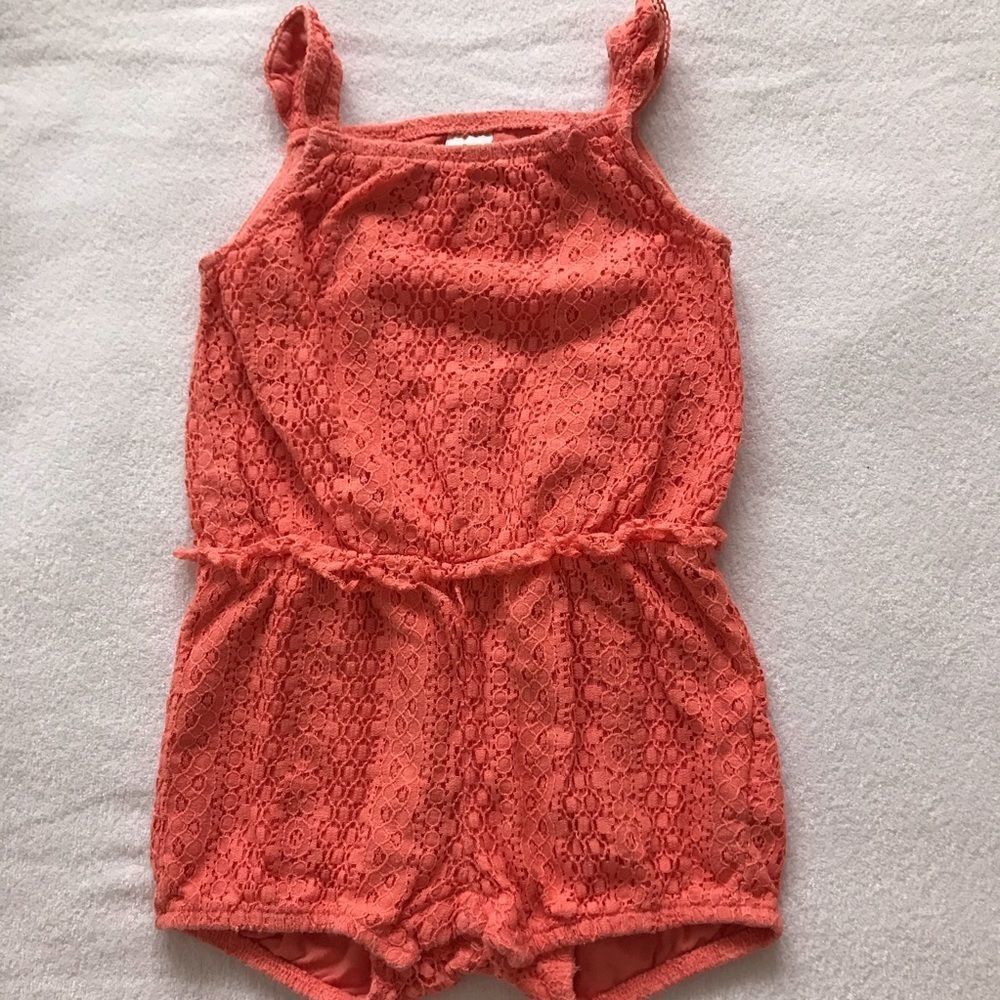 H&M Kids Romper Orange Floral 18-24M Girl​